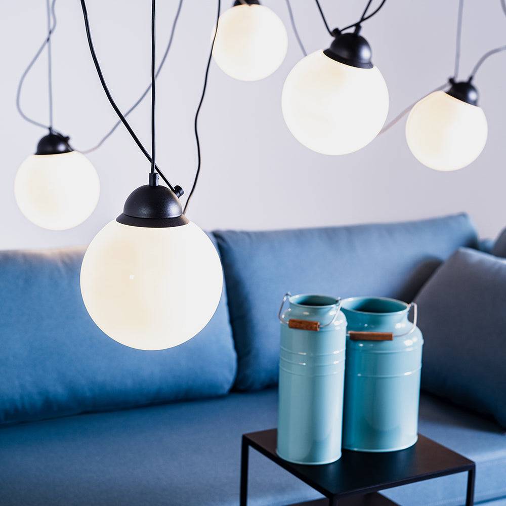 Lampada a Sospensione POPO GLASS M 5 - Nero