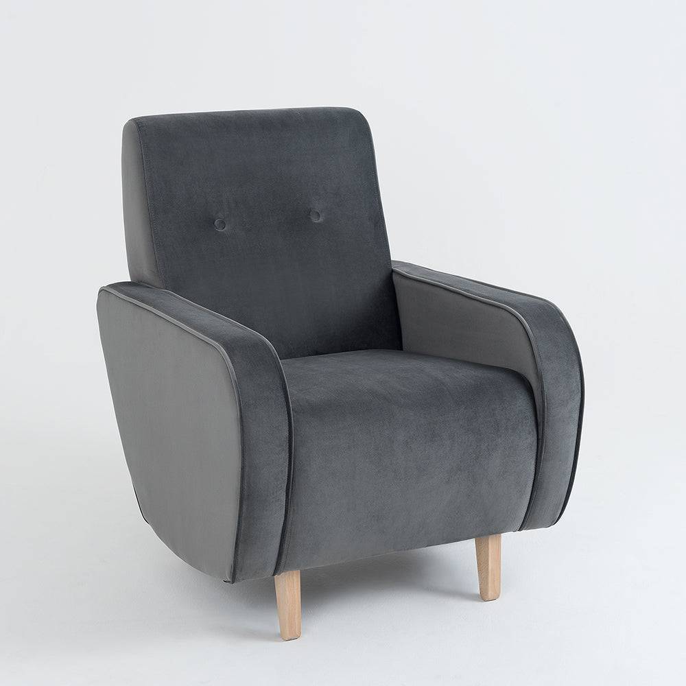 Poltrona PANDA - Grigio, naturale
