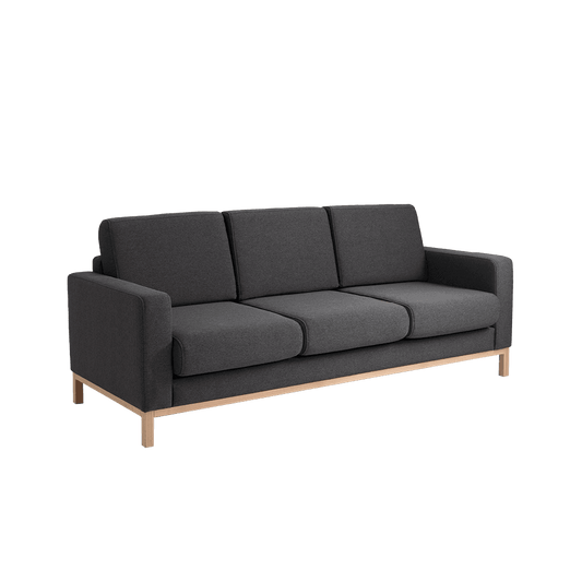 3-Seater Sofa Bed SCANDIC, Carbon, Natural