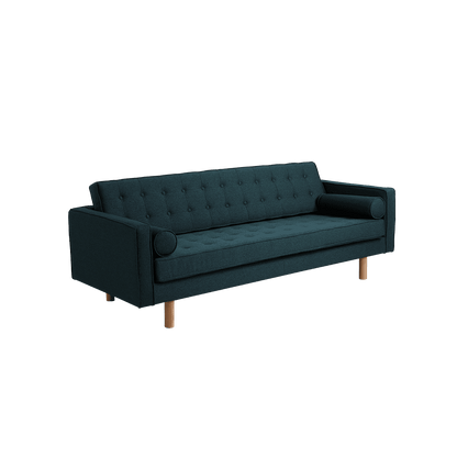 Divano Letto 3 Posti TOPIC WOOD, Deep Sea, Naturale