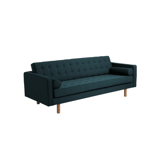 Schlafsofa 3-Sitzer TOPIC WOOD, Deep Sea, Natur