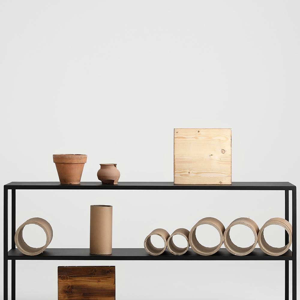 Libreria HYLLER METAL 150x75 - Nero