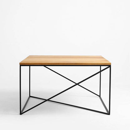 Couchtisch MEMO WOOD 100x100, Eichenfurnier, schwarz