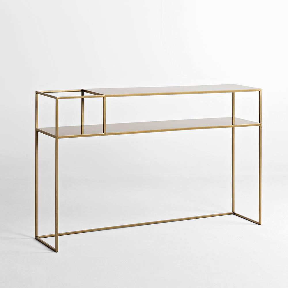 Tavolo Console Senso Flower Metal 120x25 Oro