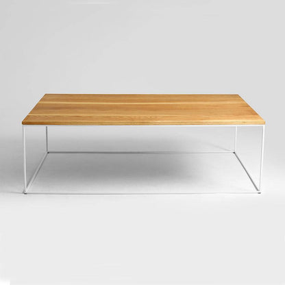 Couchtisch TENSIO WOOD 140x80, Eichenfurnier, weiß