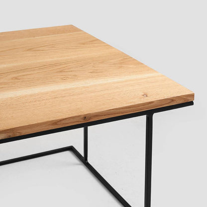 Tavolino WALT 100x60 impiallacciato quercia, nero