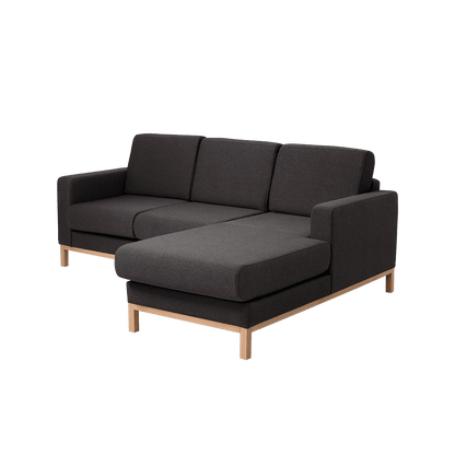Ecksofa 2-Sitzer rechts SCANDIC, Carbon