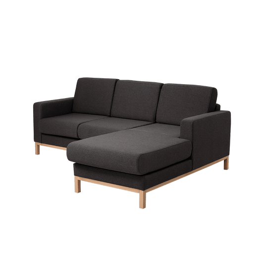 SCANDIC Right Hand Facing 2 Seater Corner Sofa, Carbon