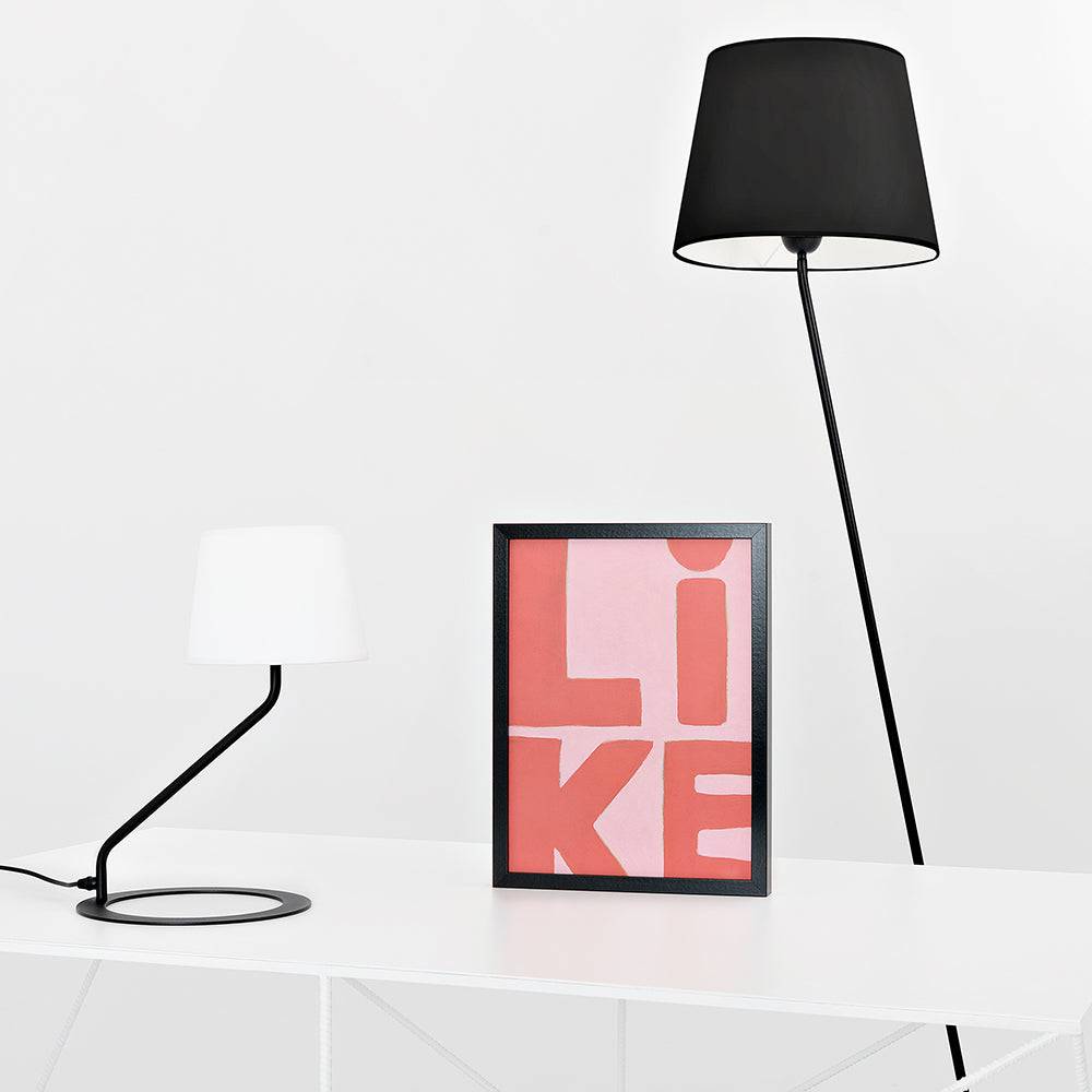 Lampada da Terra SHADE - Paralume Nero Base Nera