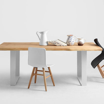 Esstisch FELD 180x90 Massivholz Eiche Weiß