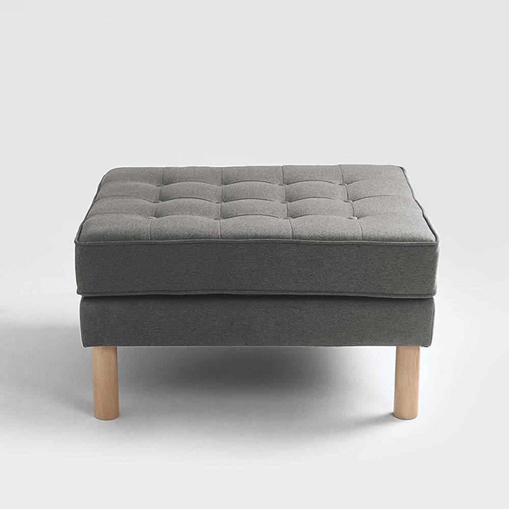 Pouf TOPIC WOOD 75, Acciaio, Naturale