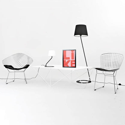 Lampada da Terra SHADE - Paralume Nero Base Nera