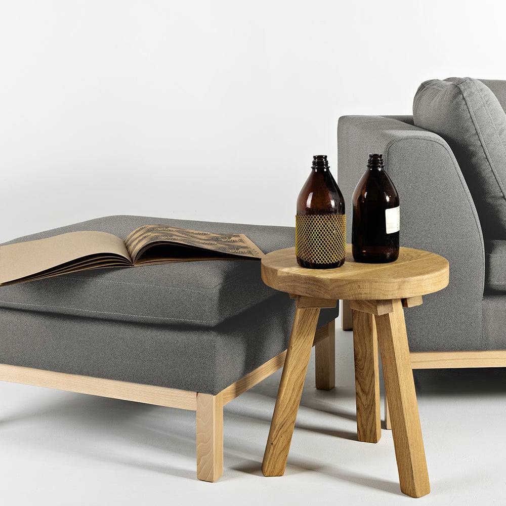 Pouf AMBIENT WOOD – Quarz, Natur