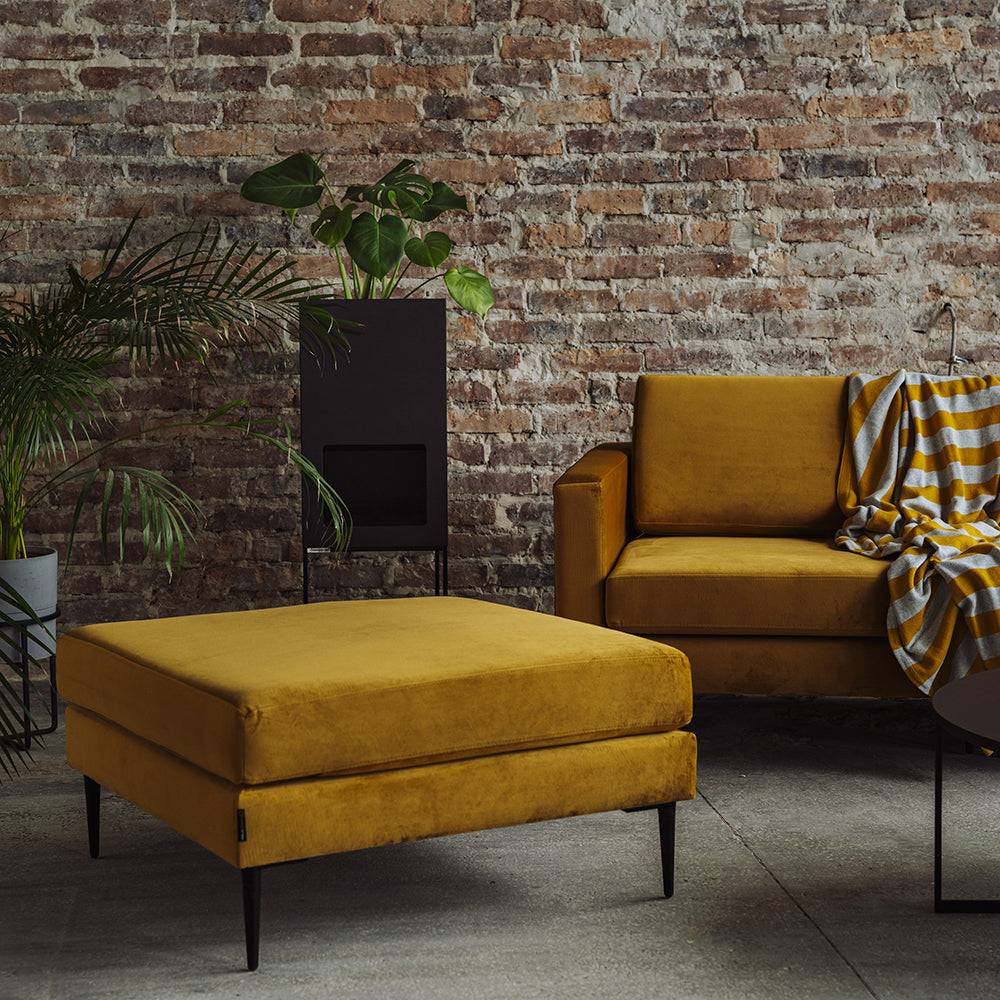 Pouf VERGAN – Passionsfrucht, Schwarz