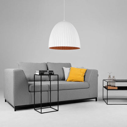 Lampada a sospensione PLISSART L bianco/rame