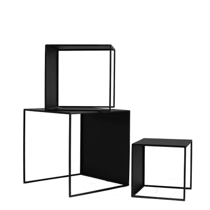 Set Tavolini 2WALL METAL TRIO 35x45x55, nero