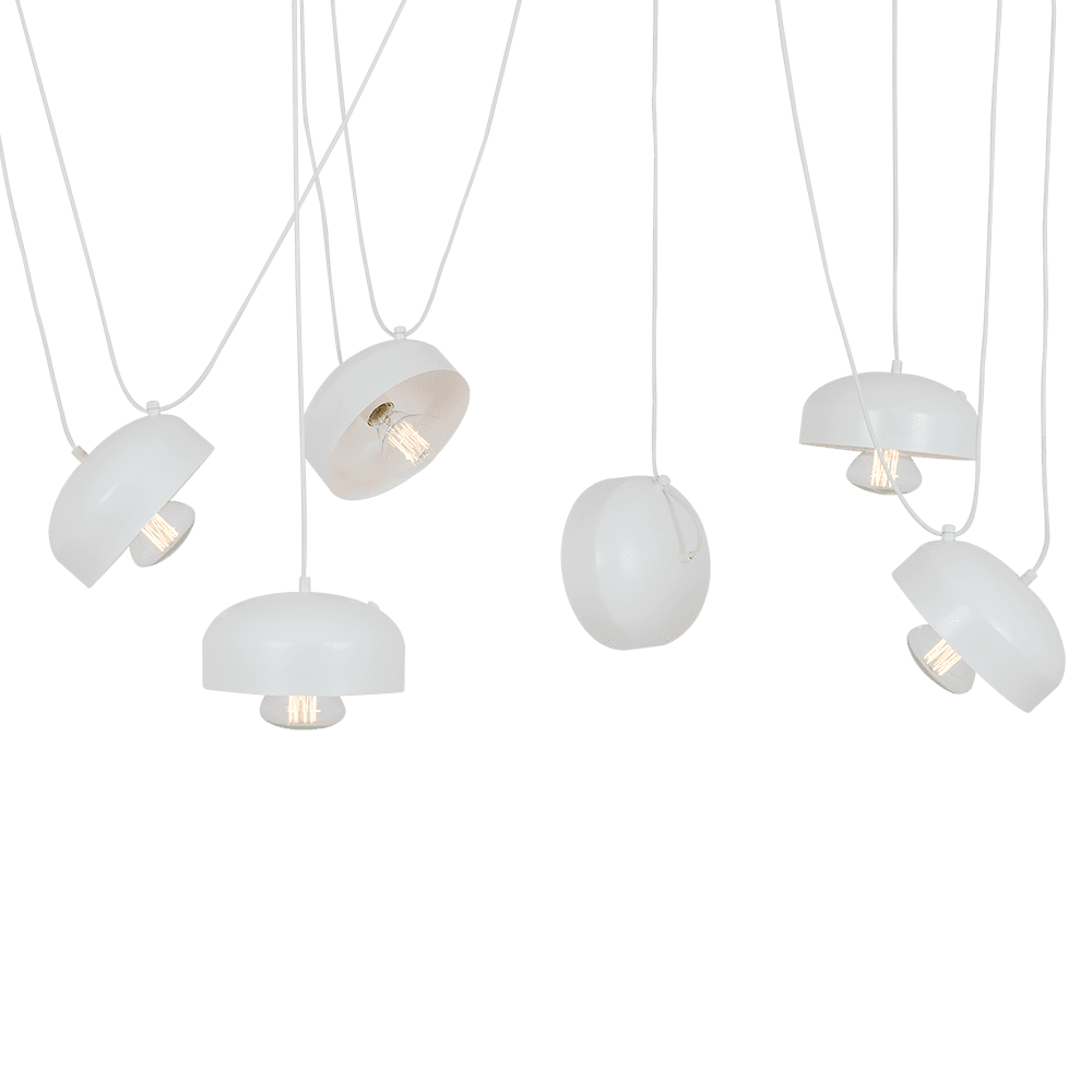 Lampadario POPO FLAT L 6 - Bianco
