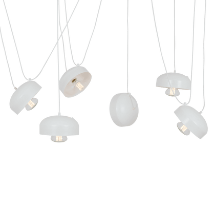 Lampadario POPO FLAT L 6 - Bianco