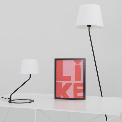 Lampada da Terra SHADE - paralume bianco, base nera
