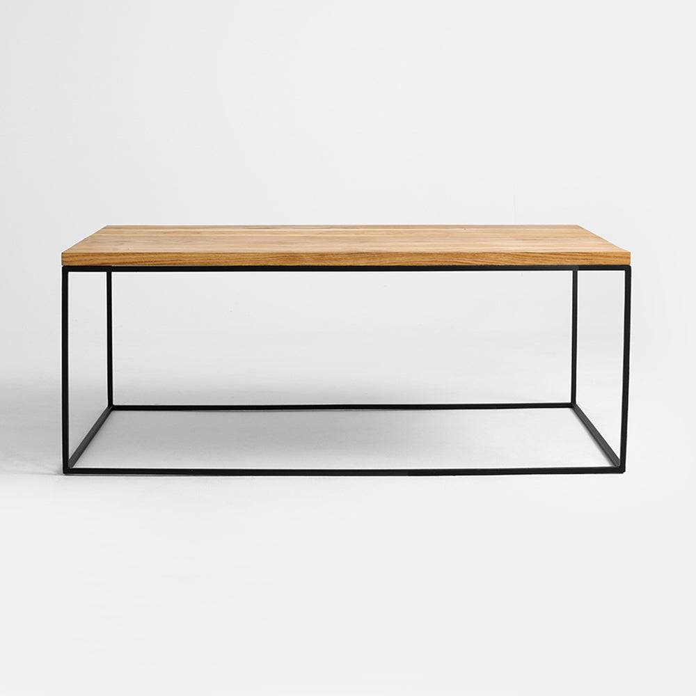 Tavolino Caffè TENSIO WOOD 140x80, impiallacciatura quercia, nero