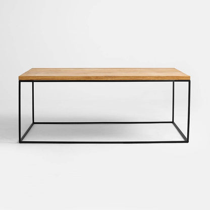 Tavolino Caffè TENSIO WOOD 140x80, impiallacciatura quercia, nero
