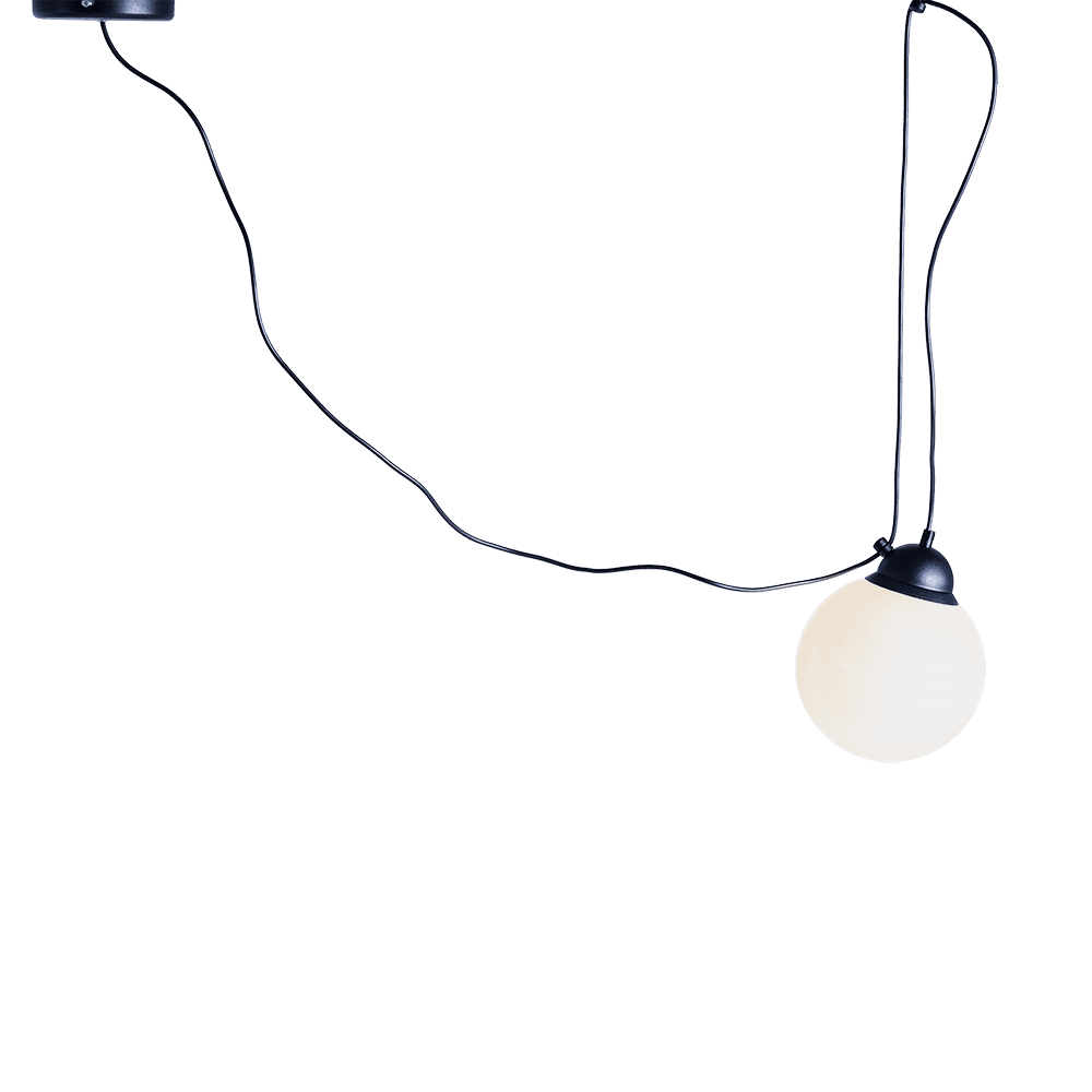 Hängeleuchte POPO GLASS M 1 - schwarz