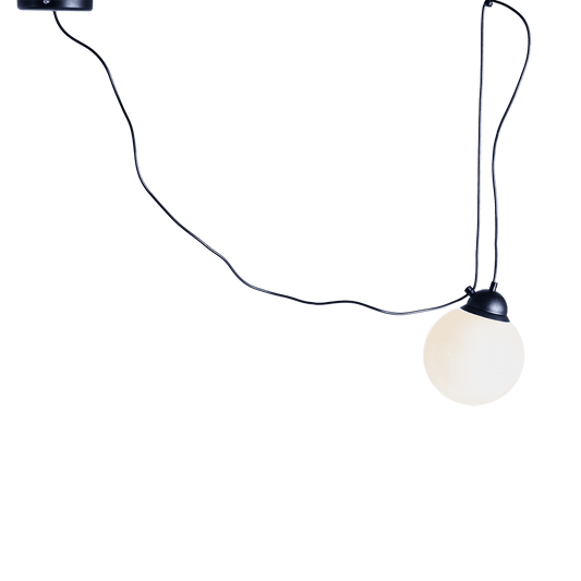 Hängeleuchte POPO GLASS M 1 - schwarz