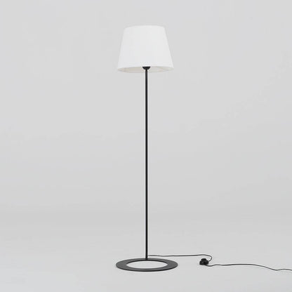 Lampada da Terra SHADE - paralume bianco, base nera