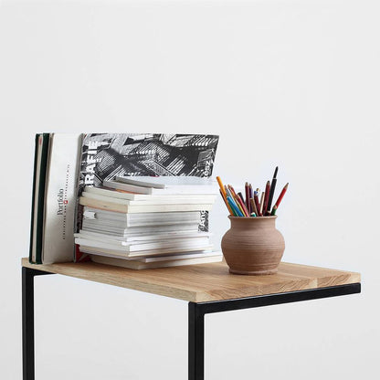 Couchtisch LUPE 60, Eichenfurnier, Schwarz