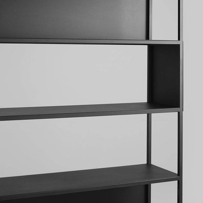 Libreria HYLLER SIDE METAL 150x180 nero