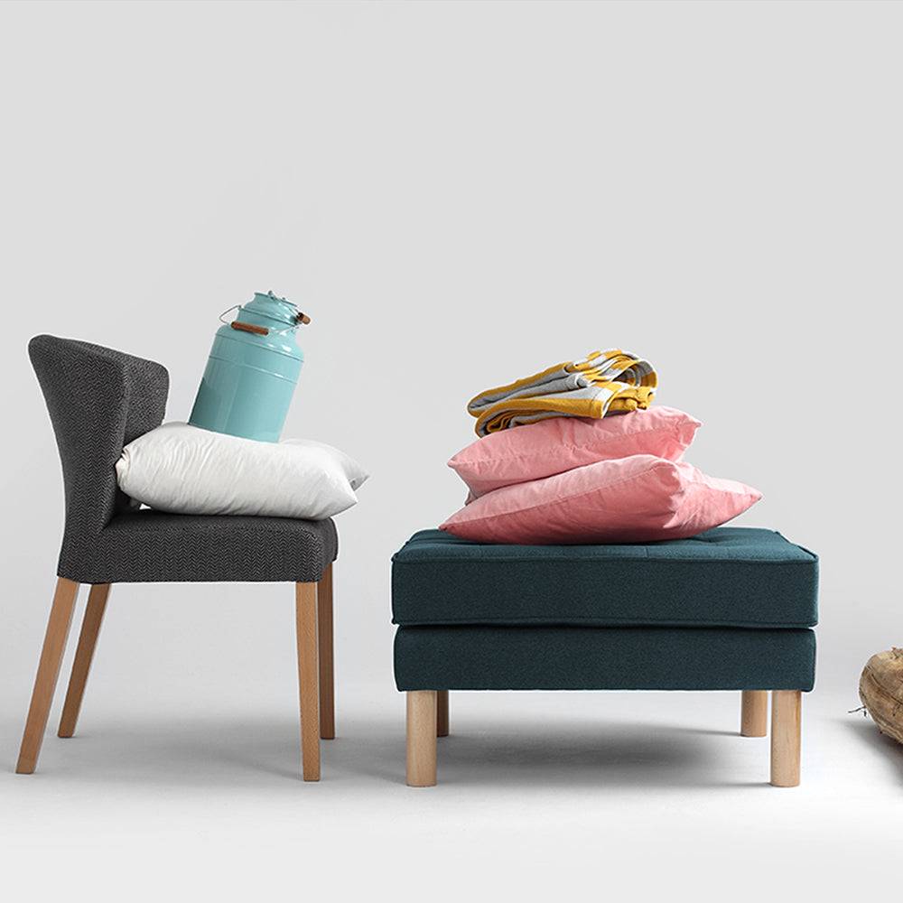 Pouf TOPIC WOOD 75, Deep Sea, Naturale