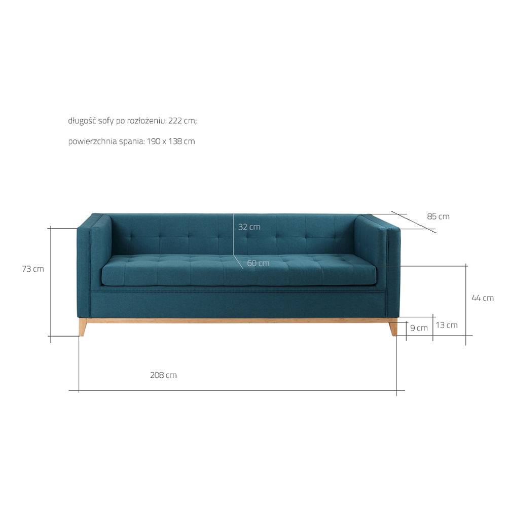 Schlafsofa 3-Sitzer BY TOM, Meeresbrise – Natur