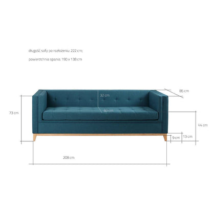 Schlafsofa 3-Sitzer BY TOM, Meeresbrise – Natur