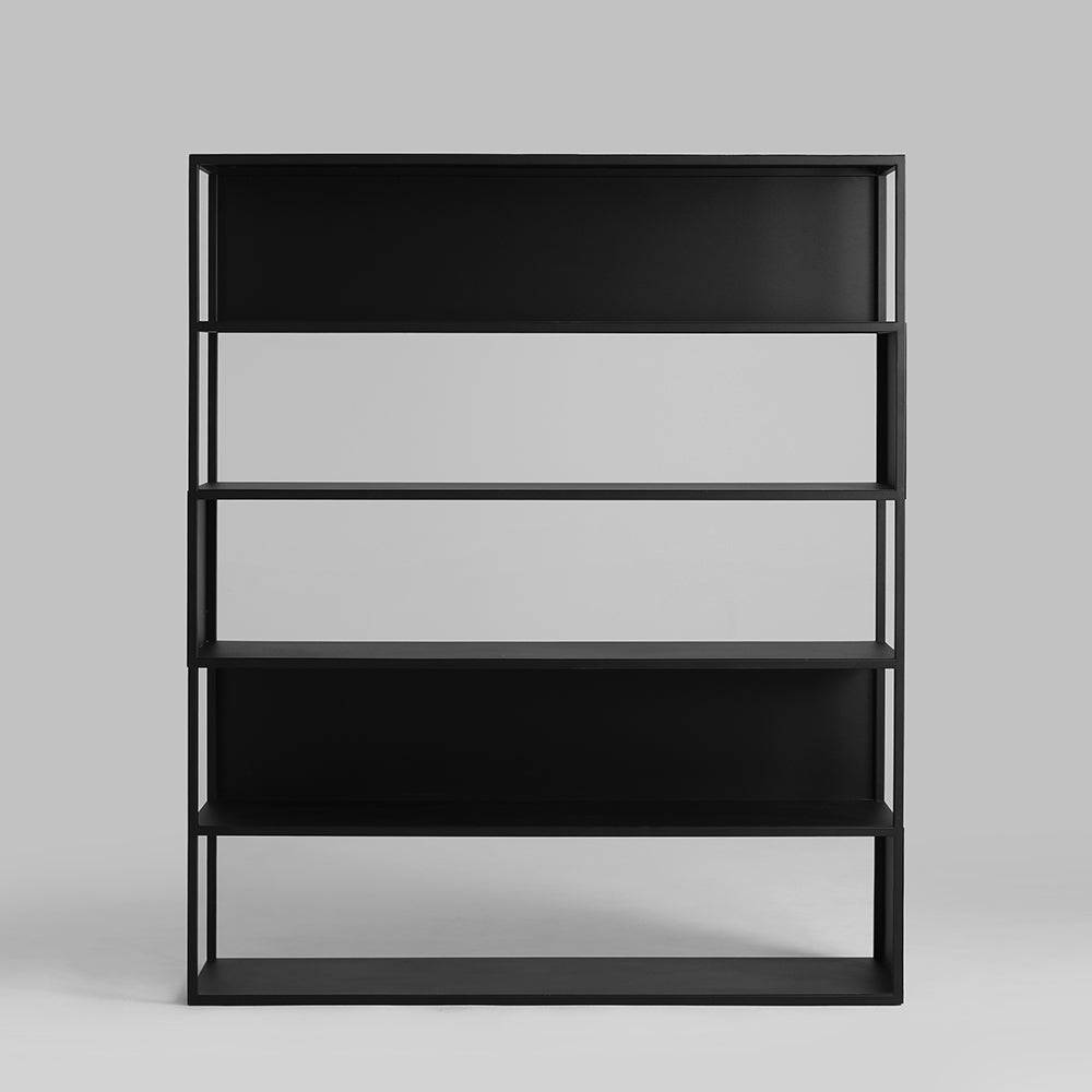 Libreria HYLLER SIDE METAL 150x180 nero