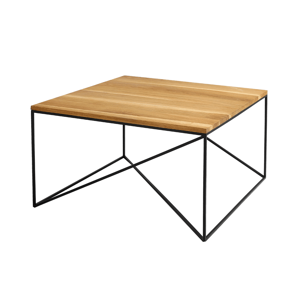 Beistelltisch MEMO WOOD 80, Eiche furniert, schwarz