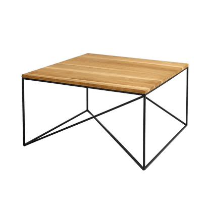 Beistelltisch MEMO WOOD 80, Eiche furniert, schwarz