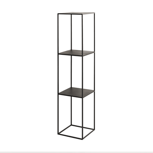 TENSIO PILLAR 3F 140x30 bookshelf, black
