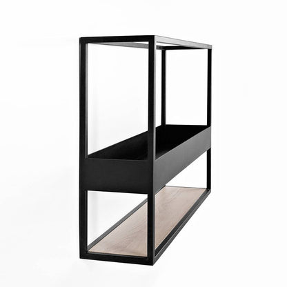 Scaffale sospeso HERBARIUM 100, rovere, nero