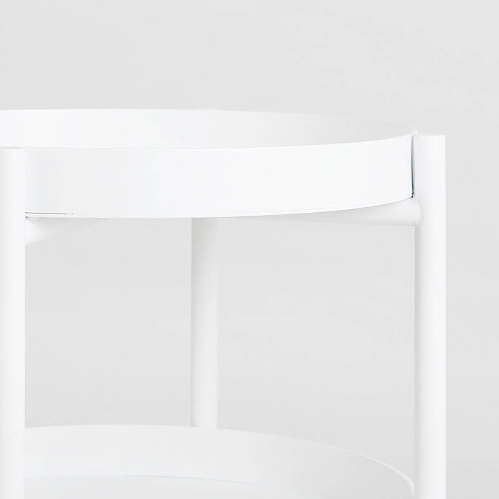 Tavolino laterale HANNA METAL 40-2F - bianco