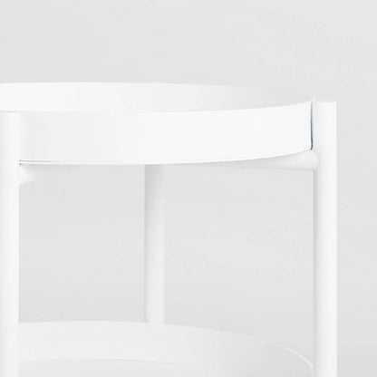 Tavolino laterale HANNA METAL 40-2F - bianco