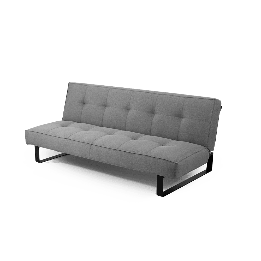 Divano Letto 2 Posti Sleek, Acciaio Nero