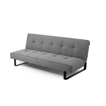 Divano Letto 2 Posti Sleek, Acciaio Nero