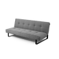Sleek 2-Seater Sofa Bed, Black Steel
