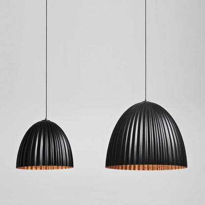 Lampada a sospensione PLISSART L nero/rame
