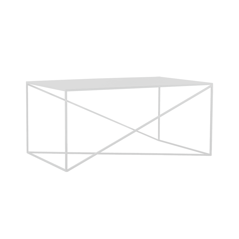 Beistelltisch MEMO METAL 100x60 Weiß