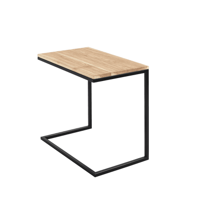 Couchtisch LUPE 60, Eichenfurnier, Schwarz