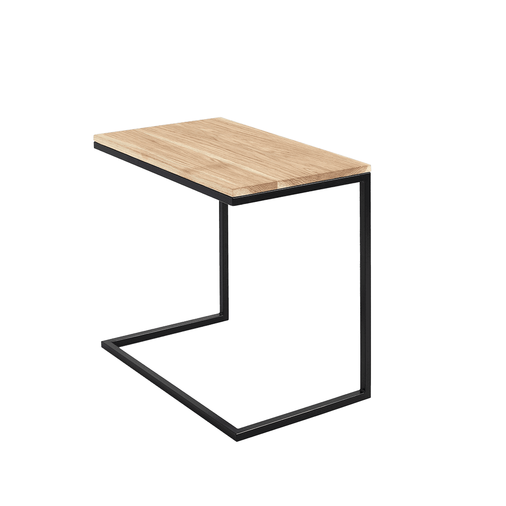 Tavolino laterale LUPE Metal 60, Nero