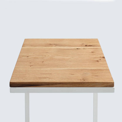 Beistelltisch LUPE 30 Massivholz, Eiche, Weiß