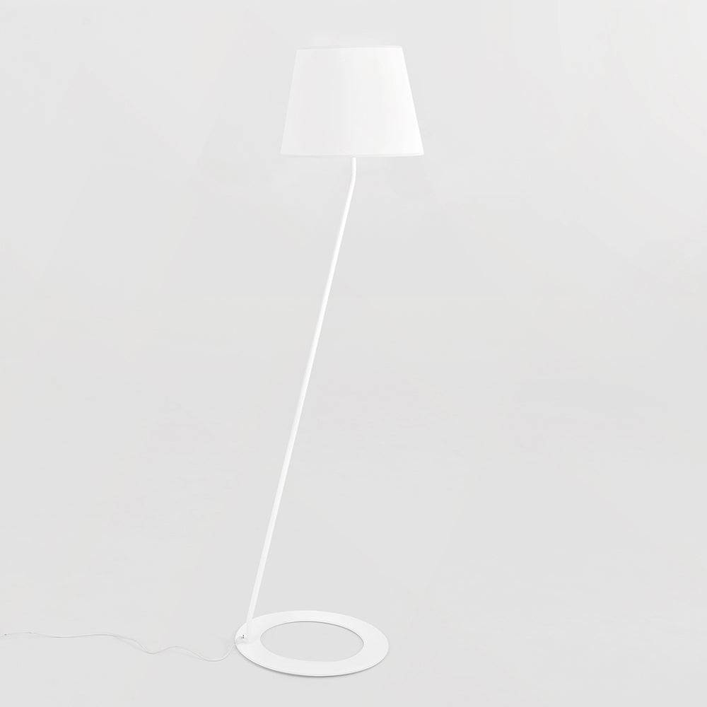 Lampada da Terra SHADE - paralume bianco, base bianca