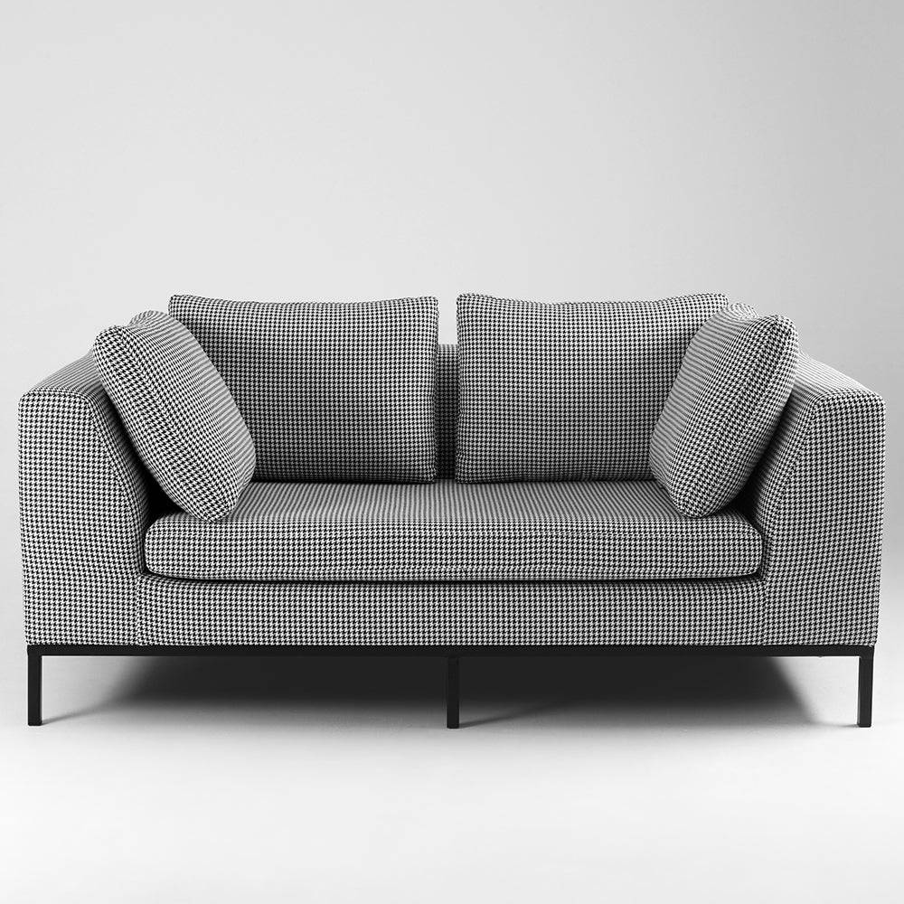 2-Sitzer-Sofa AMBIENT Dark Pepita Schwarz